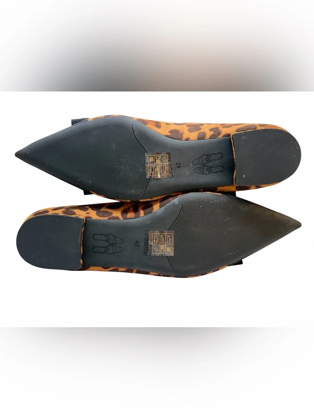 C.Paravano Pointed Toe Metal Tie Aida Bow Flats EU 40 NWOT